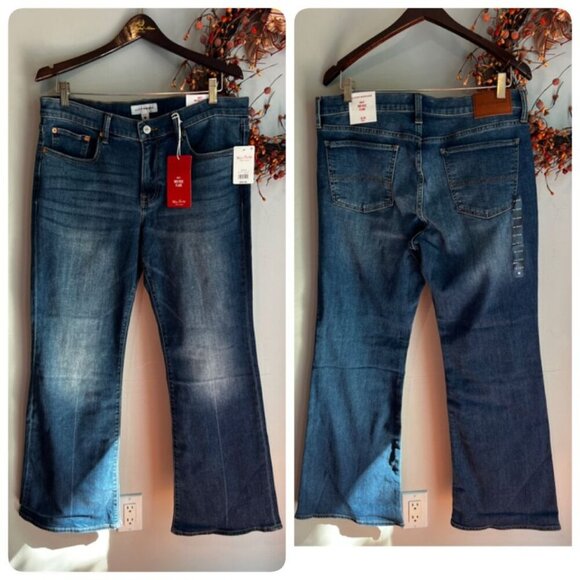 Lucky Brand Womens Sweet Mid Rise Flare Stretch Jeans Sz 14/32 in Starry Night - Picture 1 of 12